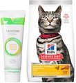 Bundle: Vetoquinol Laxatone Lubricant for Hairballs Tuna Flavored Oral Gel + Hill's Science Diet Adult...
