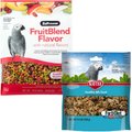 ZuPreem FruitBlend Flavor Parrot & Conure Food, 3.5-lb bag & Kaytee Forti-Diet Pro Health Healthy Bits Parrot Bird Treats, 4.5-oz bag