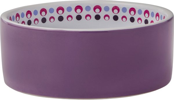 Frisco Kaleidoscope Pattern Non-skid Ceramic Cat Dish, Purple, 1.50 Cup slide 1 of 7