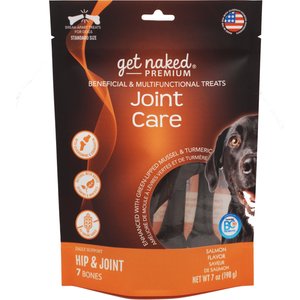 Get Naked Premium Joint Care Chicken & Salmon Flavor Grain-Free Dog Treats, 7 count