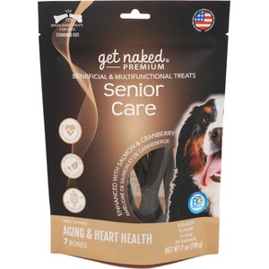 Get Naked Premium Senior Care Chicken & Salmon Flavor Grain-Free Dog Treats, 7 count