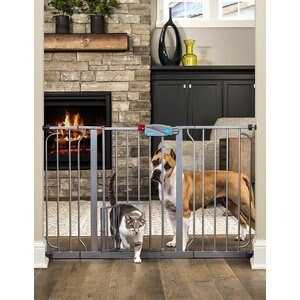 Carlson Pet Products 30-in Extra Wide Dog Gate, Large, Silver