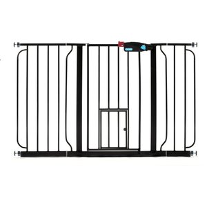 Carlson Pet Products 30-in Extra Wide Dog Gate, Large, Black