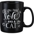 Primitives By Kathy "All You Need Is Love… And A Cat" Mug, 20-oz