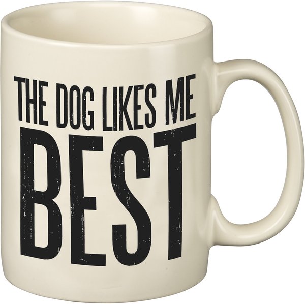Primitives By Kathy "The Dog Likes Me Best" Mug, 20-oz slide 1 of 1