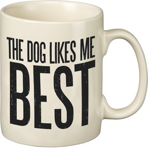Primitives By Kathy "The Dog Likes Me Best" Mug, 20-oz