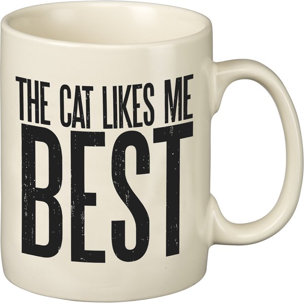 Primitives By Kathy "The Cat Likes Me Best" Mug, 20-oz slide 1 of 1