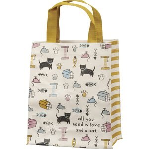 Primitives By Kathy "All You Need Is Love & A Cat" Tote