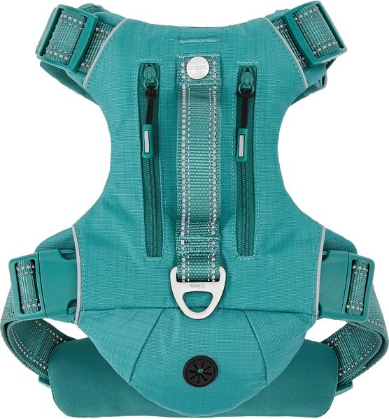 Frisco Outdoor Premium Ripstop Nylon Dog Harness with Pocket, Bayou Teal, Large, Neck: 18 to 28-in, Girth 24 to 34-in slide 1 of 6