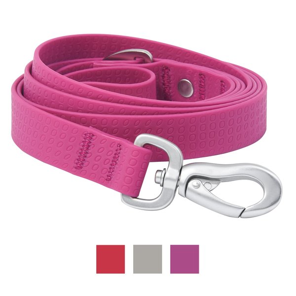 Frisco Outdoor Solid Textured Waterproof Stink Proof PVC Dog Leash, Boysenberry Purple, Large - Length: 6-ft, Width: 1-in slide 1 of 6