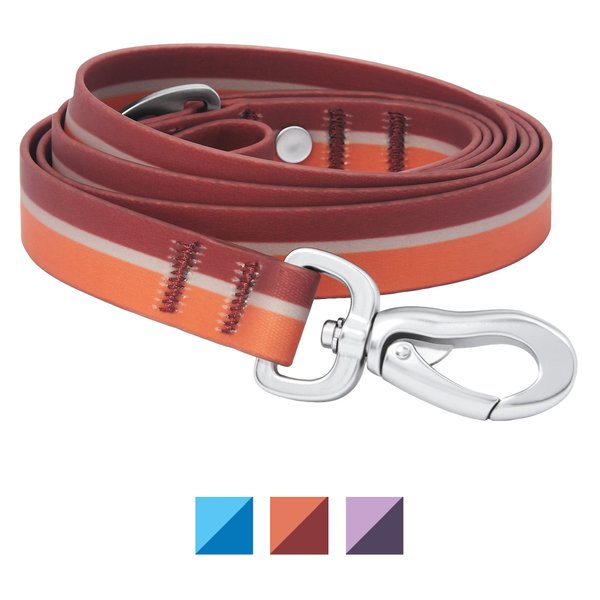 Frisco Outdoor Two Toned Waterproof Stink Proof PVC Dog Leash, Sunset Orange, Small - Length: 6-ft, Width: 5/8-in slide 1 of 6