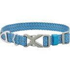 Frisco Outdoor Heathered Nylon Collar, River Blue, Medium - Neck: 14-20-in, Width: 3/4-in