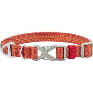 Frisco Outdoor Heathered Nylon Collar, Flamepoint Orange, Large, Neck: 18 -26-in, Width: 1-in