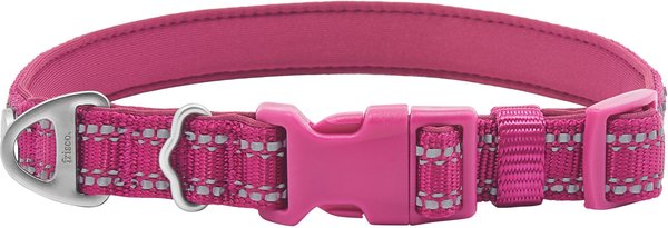 Frisco Outdoor Nylon Reflective Comfort Padded Dog Collar, Boysenberry Purple, Large, Neck: 18 -26-in, Width: 1-in slide 1 of 7