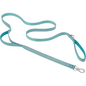 Frisco Outdoor Nylon Reflective Comfort Padded Dog Leash, Bayou Teal, Medium - Length: 6-ft, Width: 3/4-in   