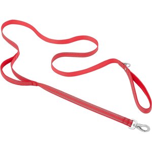 Frisco Outdoor Nylon Reflective Comfort Padded Dog Leash, Sunset Orange, Large - Length: 6-ft, Width: 1-in