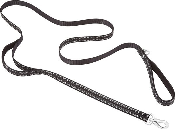 Frisco Outdoor Nylon Reflective Comfort Padded Dog Leash, Midnight Black, MD - Length: 6-ft, Width: 3/4-in slide 1 of 7
