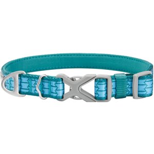 Frisco Outdoor Comfort Print Nylon Padded Dog Collar, River Blue, Small - Neck: 10-14-in, Width: 5/8-in