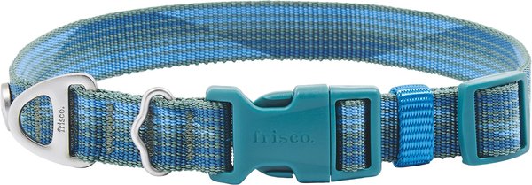 Frisco Outdoor Woven Jacquard Nylon Dog Collar, River Blue, Medium - Neck: 14-20-in, Width: 3/4-in slide 1 of 6