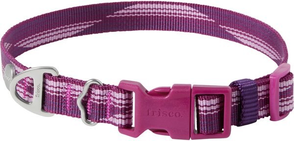 Frisco Outdoor Woven Jacquard Nylon Dog Collar, Boysenberry Purple, Medium - Neck: 14-20-in, Width: 3/4-in slide 1 of 6