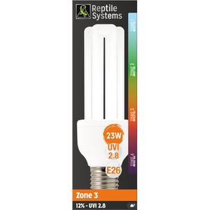 Reptile Systems Compact UVB Pro Desert Reptile Basking Lamp, 23-watt