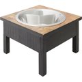 Frisco Farm House Non-Skid Elevated Dog Bowl, Black, 12-cup