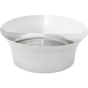 Frisco Modern Flare Non-Skid Stainless Steel Dog & Cat Bowl, Brushed Silver, 4.5-Cup