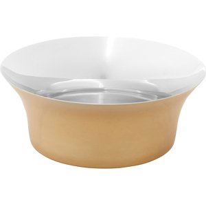 Frisco Modern Flare Non-Skid Stainless Steel Dog & Cat Bowl, Brushed Gold, 4.5-Cup