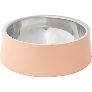 Frisco Insulated Non-Skid Stainless Steel Dog & Cat Bowl, Peach, 4-Cup