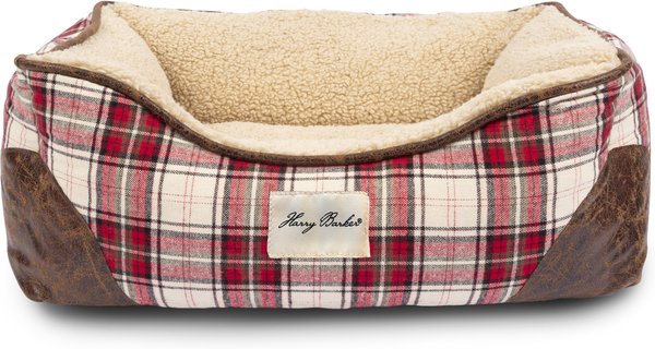 Harry Barker Cabin Plaid Cuddler Bolster Dog Bed w/Removable Cover, Small slide 1 of 3