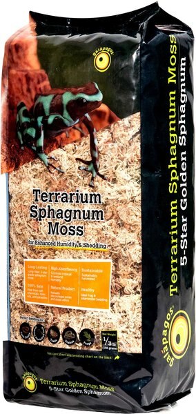 Galapagos Sphagnum Reptile, Amphibian & Insect Terrarium Moss, Golden, 0.33-lb bag slide 1 of 3