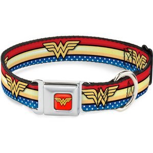 Buckle-Down Wonder Woman Polyester Dog Collar, Large Wide: 18 to 32-in neck, 1.5-in wide