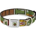 Buckle-Down Star Wars Boba Fett Helmet Polyester Dog Collar, Large: 15 to 26-in neck, 1-in wide