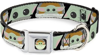 Buckle-Down Star Wars Baby Yoda the Child Chibi Pod Face Blocks Polyester Dog Collar, slide 1 of 1