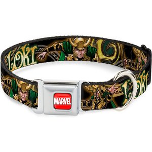 Buckle-Down Marvel Universe Polyester Dog Collar, Small Wide: 13 to 18-in neck, 1.5-in wide