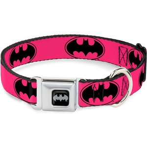 Buckle-Down Batman Bat Signal Polyester Dog Collar, Large Wide: 18 to 32-in neck, 1.5-in wide
