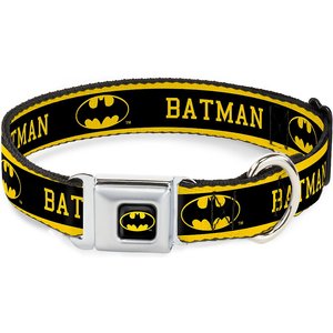 Buckle-Down Batman Logo Polyester Dog Collar, Small Wide: 13 to 18-in neck, 1.5-in wide