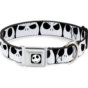 Buckle-Down Nightmare Before Christmas Jack Expressions Polyester Dog Collar, Large: 15 to 26-in neck, 1-in wide