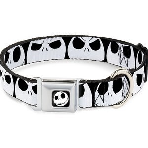 Buckle-Down Nightmare Before Christmas Jack Expressions Polyester Dog Collar, Medium Wide: 16 to 23-in neck, 1.5-in wide