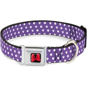 Buckle-Down Minnie Mouse Bow Polyester Dog Collar, Small: 9 to 15-in neck, 1-in wide