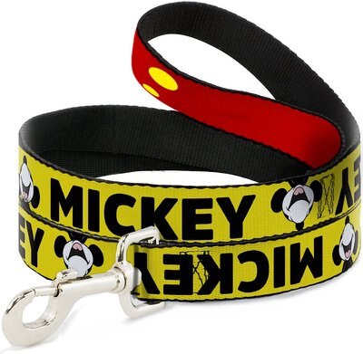 Buckle-Down Mickey Smiling Polyester Standard Dog Leash, slide 1 of 1