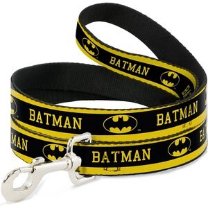 Buckle-Down Batman Logo Polyester Standard Dog Leash, Small: 4-ft long, 1-in wide