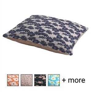 Deny Designs Holli Zollinger Pillow Cat & Dog Bed w/ Removable Cover, Ekko Dark Poppy