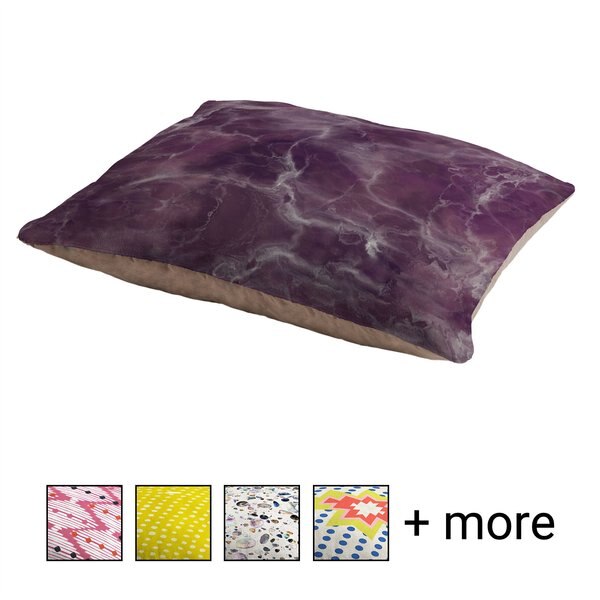 Deny Designs Pillow Cat & Dog Bed w/ Removable Cover, Amethyst Marble slide 1 of 5