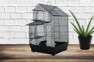 A&E Cage Company 16-in House Top Bird Cage, Black, Small, slide 1 of 1