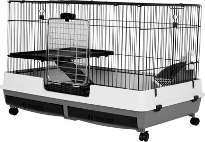 A&E Cage Company 26-in Extra-Large Deluxe 2-Tier Small Animal Cage, Black, slide 1 of 1