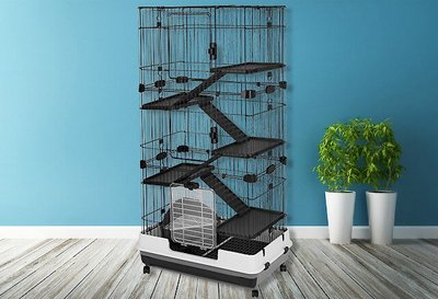 A&E Cage Company 60-in Deluxe 6-Tier Small Animal Cage, Black, slide 1 of 1