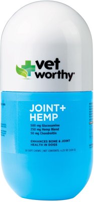 Vet Worthy Joint + Hemp Soft Chews Dog Supplement, 30 count, slide 1 of 1