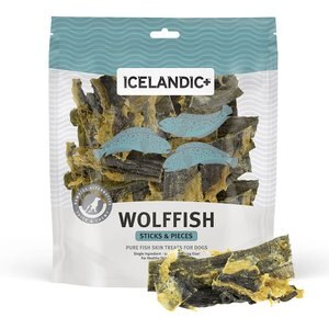 Icelandic+ Wolffish Stick Chews Dog Treats, 12-oz bag