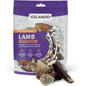 Icelandic+ Lamb Horn Marrow Whole Pieces Dog Treats, 4.5-oz bag